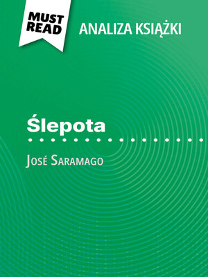 cover image of Ślepota książka José Saramago (Analiza książki)